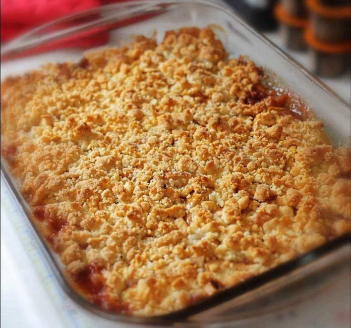 Aspetto dello Zwetschkenstreuselkuchen, la torta sbriciolata alle prugne tedesca