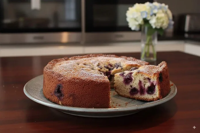 Torta Bertolina cremonese sul piatto di portata
